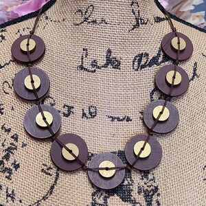 Wooden Disc Necklace